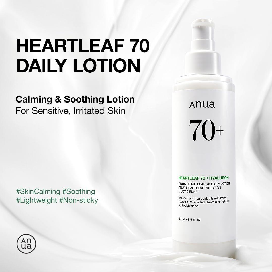 Heartleaf Daily Lotion, Face Moisturizer with Hyaluronic Acid for Sensitive Skin, Lightweight, Korean Skin Care (200Ml, 6.76 Fl.Oz.) - Jazz Beauty