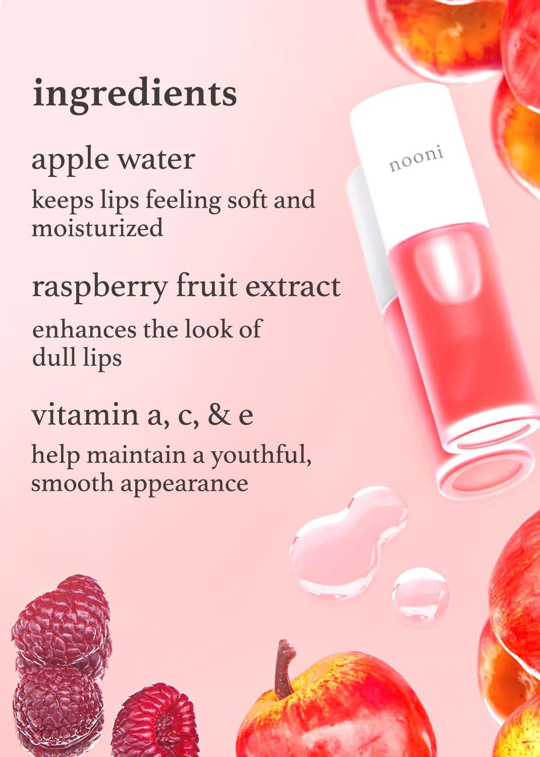 Korean Lip Oil - Appleberry | Lip Stain, Gift, Long-Lasting, Moisturizing, Plumping, Revitalizing for Dry Lips, Waterproof, No Peel Off, Korean Lip Tint, Red Tinted Lips, 0.12 Fl Oz - Jazz Beauty