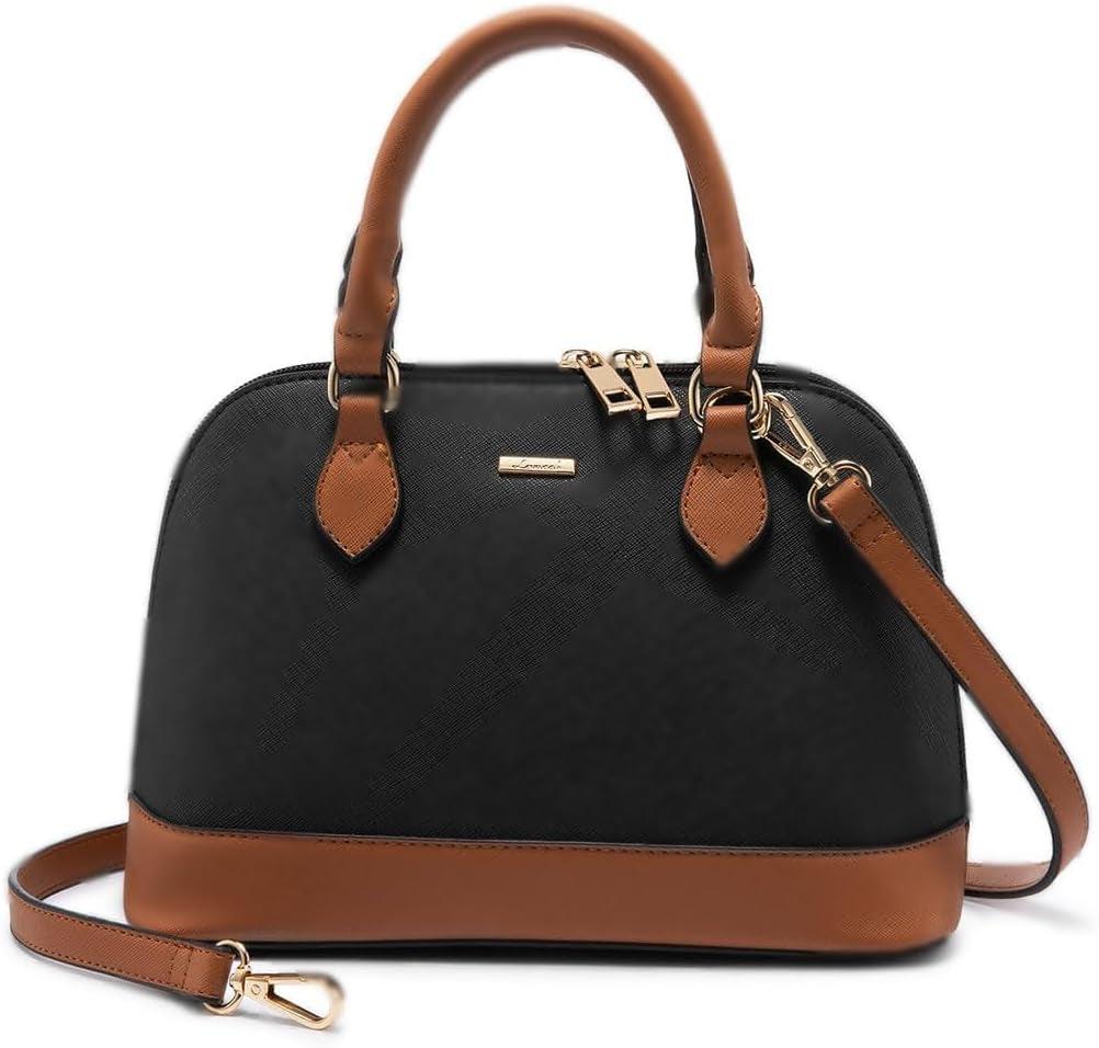 Purse for Women Small Crossbody Bags Classic Double Zip Top Handle Dome Satchel Bag - Jazz Beauty