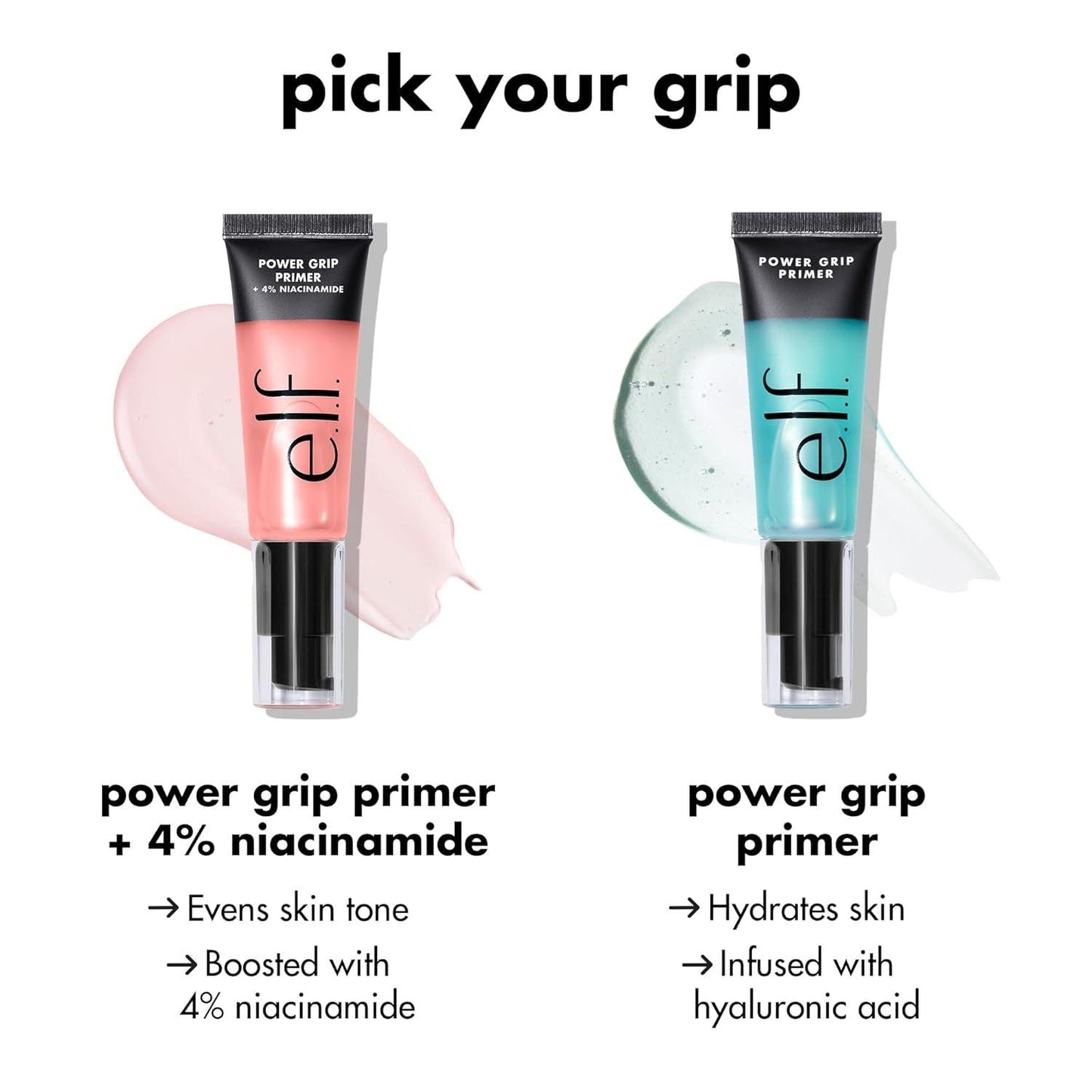 Power Grip Primer + 4% Niacinamide, Gel-Based & Hydrating Face Primer, Evens Skin & Brightens, Grips Makeup, Vegan & Cruelty-Free, 0.8 Fl Oz - Jazz Beauty