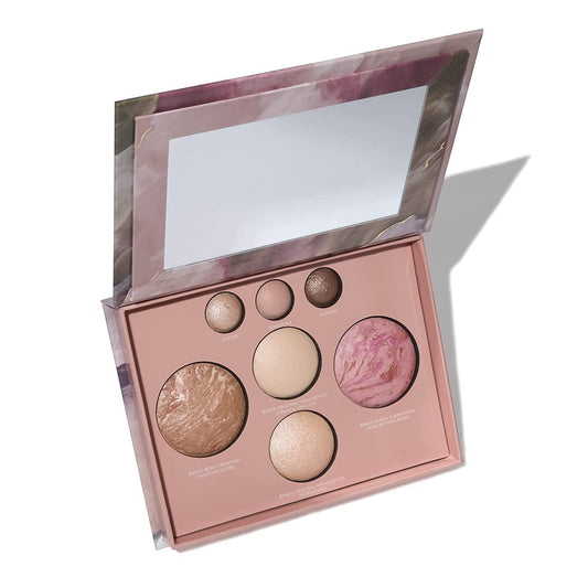 the Best of the Best Baked Palette - Full Size - Includes Bronzer, Blush, 2 Highlighters and 3 Eyeshadows - Travel-Friendly - Jazz Beauty