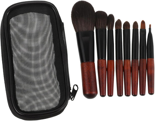 1Set Travel Makeup Brush Set Mini Portable Cosmetics Brush Set Soft Bristles for Eyeshadow and Concealer for Quick Touch-Ups the Go