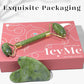 Icyme Gua Sha & Jade Roller Facial Tools Face Roller and Gua Sha Set for Puffiness and Redness Reducing Skin Care Routine, Self Care Gift for Men Women - Green - Jazz Beauty