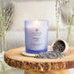 Medium Jar Scented Candle, Serenity + Calm (Lavender Thyme), Home Décor, Orange, Gifting Idea, Burn Time of 50 Hours - Jazz Beauty