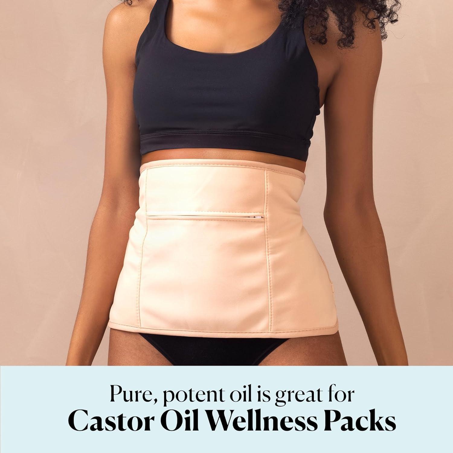 Organic Castor Oil, 100% Pure, Hexane Free, Cold-Pressed to Support Stronger, Fuller-Looking Hair, Eyelashes & Eyebrows,Good for Castor Packs, Navel Oiling, Carrier Oil Use, 16 Fl Oz - Jazz Beauty