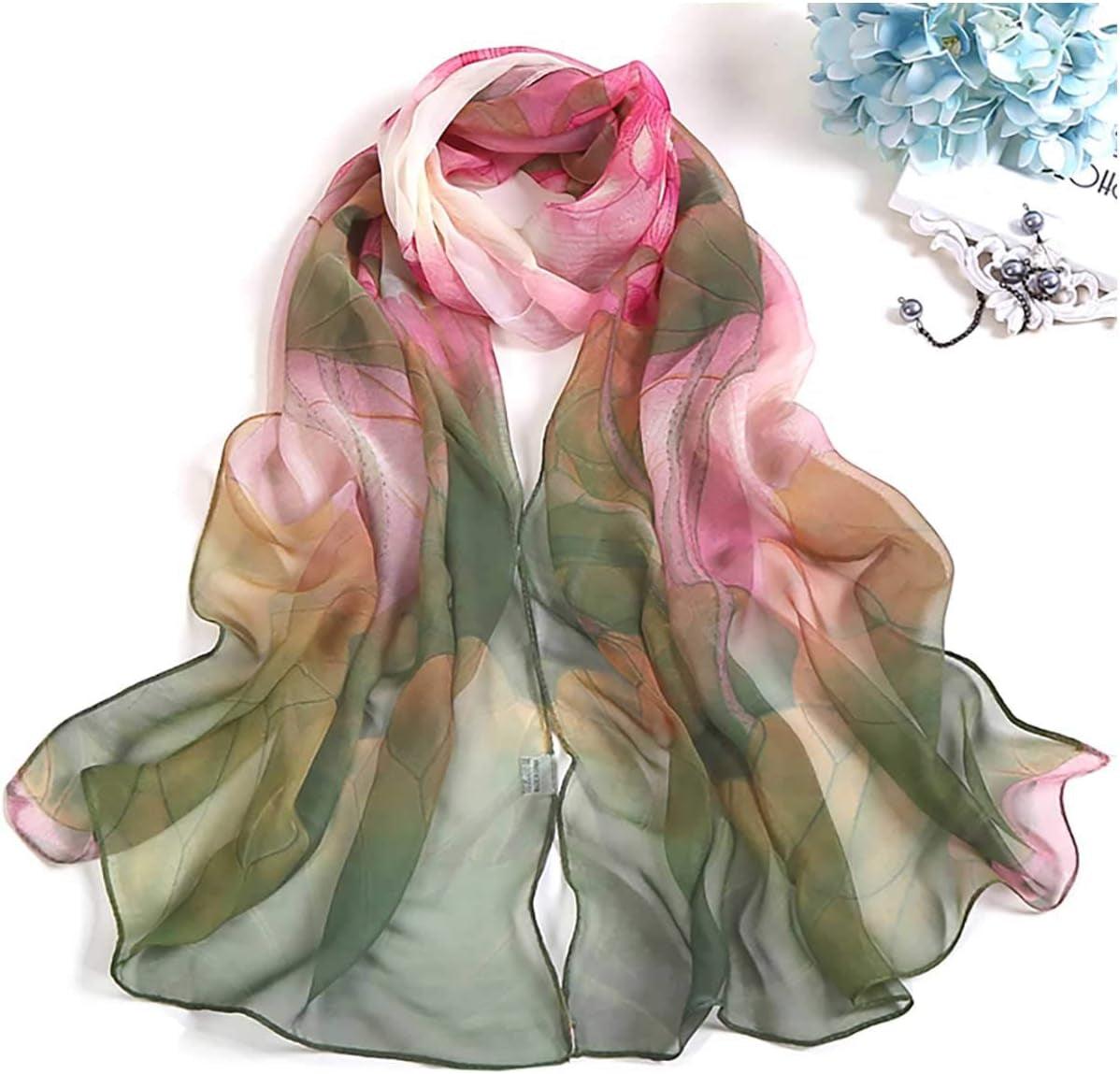 Acotavie Scarfs for Women Lightweight Print Floral Pattern Scarf Shawl Fashion Scarves Sunscreen Shawls - Jazz Beauty