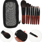 1Set Travel Makeup Brush Set Mini Portable Cosmetics Brush Set Soft Bristles for Eyeshadow and Concealer for Quick Touch-Ups the Go