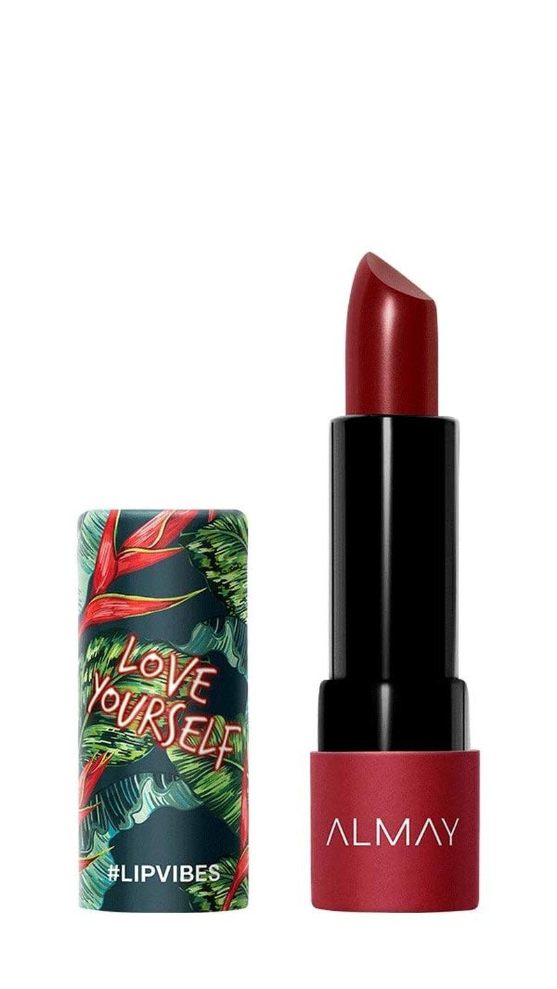 Lip Vibes Lipstick with Vitamin E Oil & Shea Butter, Matte Cream Finish, Hypoallergenic, Love Yourself, 0.14 Oz - Jazz Beauty