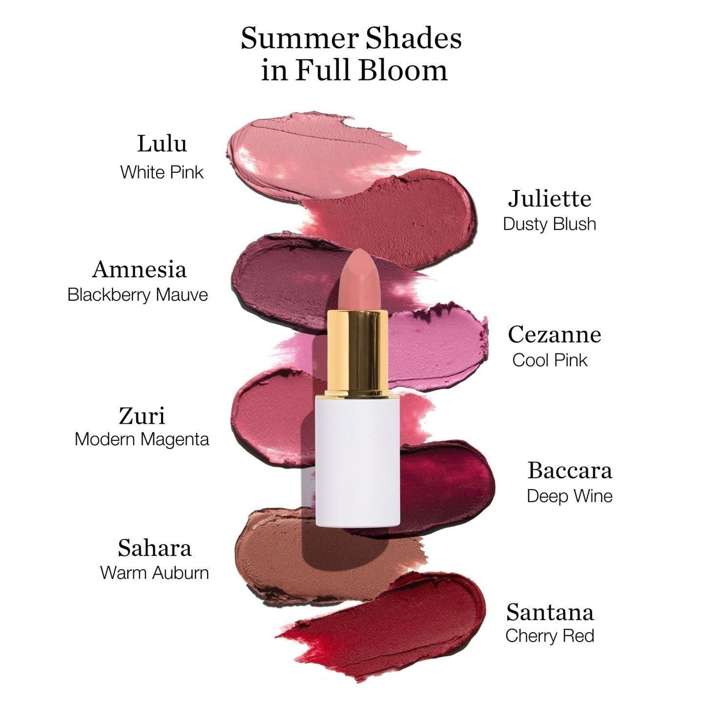 Full Bloom Sculpted Lipstick (Juliette) - Long Lasting Organic Lipstick with Jojoba Oil & Micro Hyaluronic Acid - 70% Organic Ingredients & Made in USA - Jazz Beauty