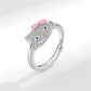Sanrio Hello Kitty Ring Cute Cartoon KT Cat Rhinestone Zircon Mosaic 925 Silver Girl Ring Ornaments Jewelry Holiday Gift - Jazz Beauty