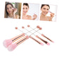 1Set Handle Beaded Makeup Brush Set Soft Bristles for Blush and Powder Application for Women and Girls Travel Cosmetics