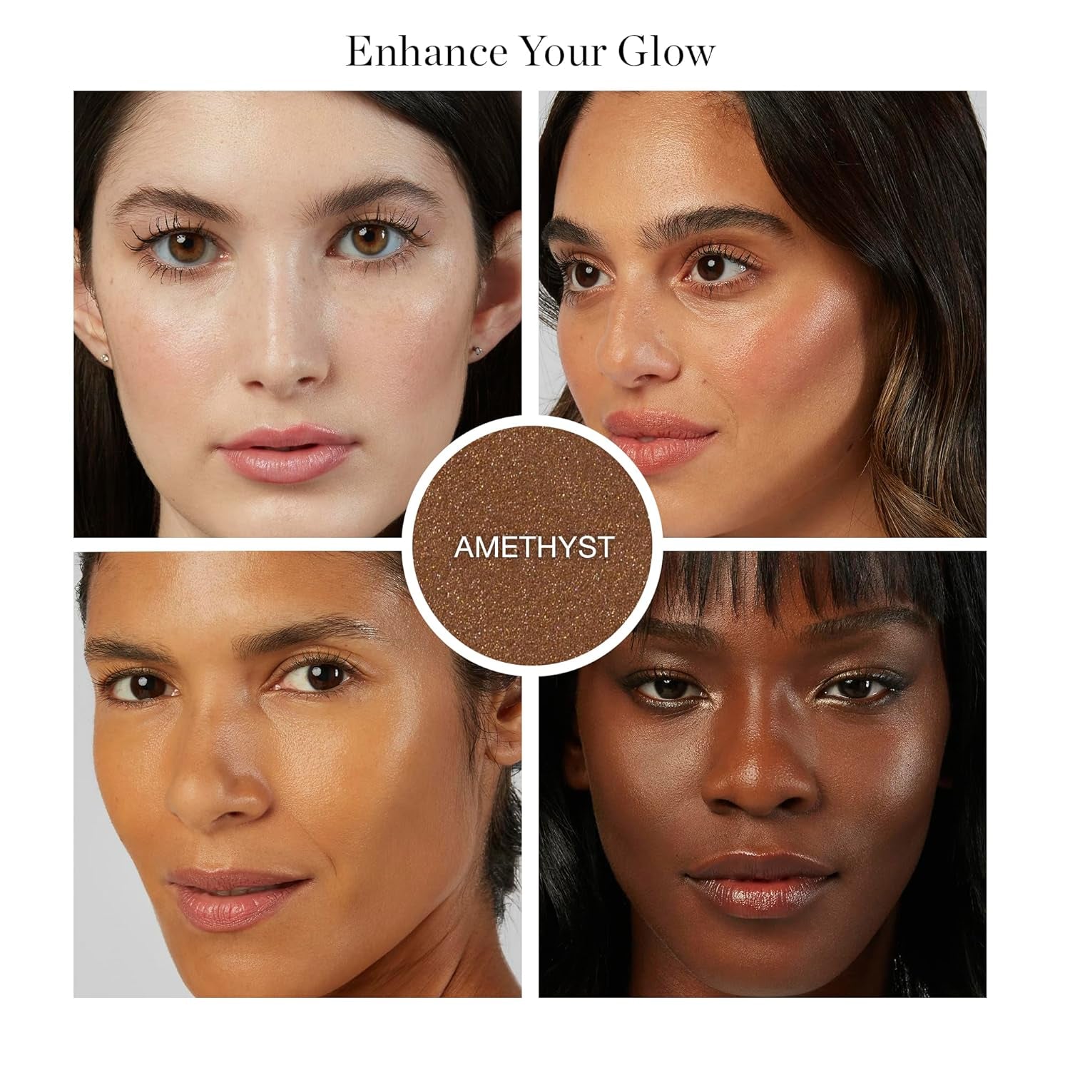 Sculpted Face Stick (AMETHYST - SOFT CHAMPAGNE SHIMMER) Certified Organic Blush Stick - Multi-Use Cream Blush & Highlighter Stick