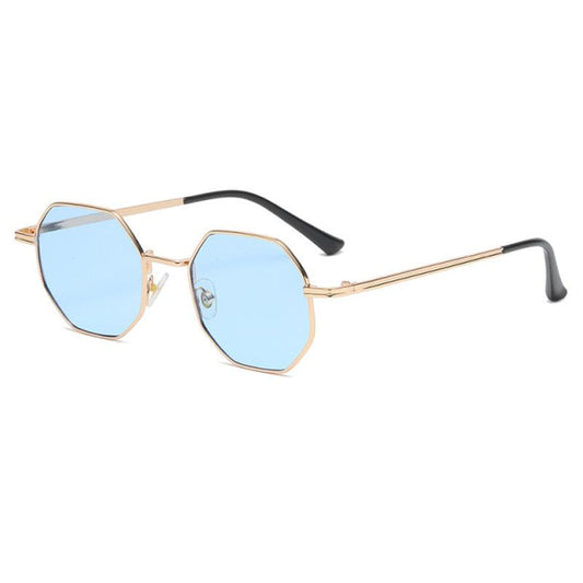 Polygon Metal Sunglasses Vintage Frame for Women Sunglasses Men Luxury Brand Design Sun Glasses Women Mirror Gafas De Sol Uv400 - Jazz Beauty