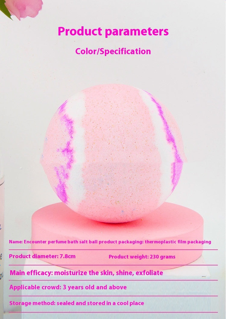 Rose Essential Oil Bath Salt Moisturizing Skin Care Bubble Loofah