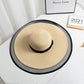 S09 Straw Hat Summer New Style Black Mesh Female Summer Sunscreen Cover Seaside Vacation Holiday Foldable Beach Hat Sun Visor - Jazz Beauty