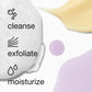 3-Step Refresher Course Skincare Set for Dry Combination Skin Types | Cleansing, Exfoliating + Moisturizing - Jazz Beauty