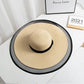 S09 Straw Hat Summer New Style Black Mesh Female Summer Sunscreen Cover Seaside Vacation Holiday Foldable Beach Hat Sun Visor - Jazz Beauty