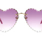 Women'S Heart-Shaped Fashion Sunglasses Rose Gold - Jazz Beauty