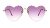 Women'S Heart-Shaped Fashion Sunglasses Rose Gold - Jazz Beauty